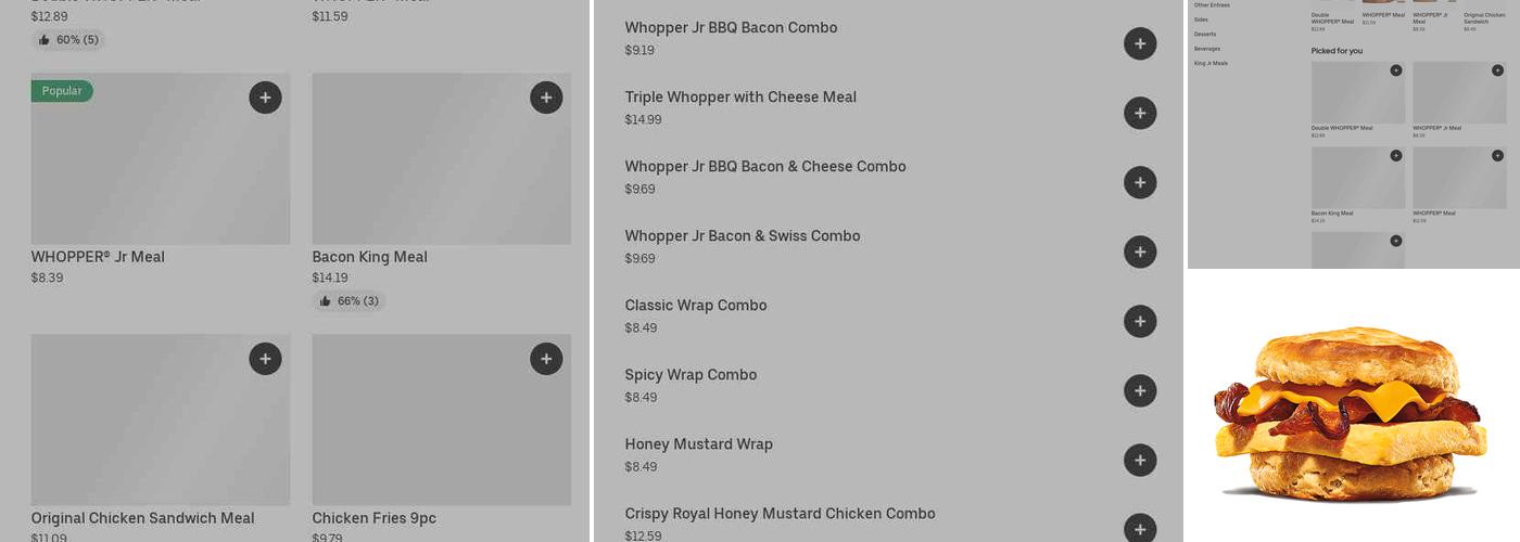 Burger King Menu