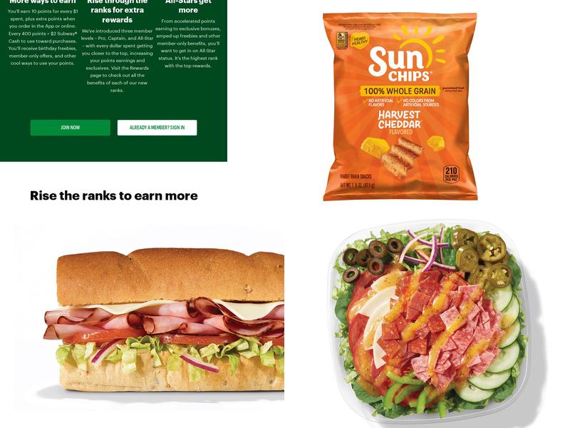 Subway Menu