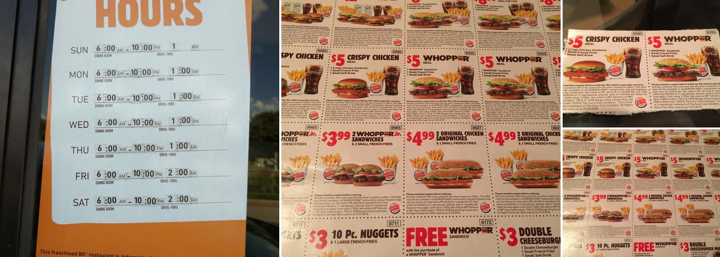 Burger King Menu