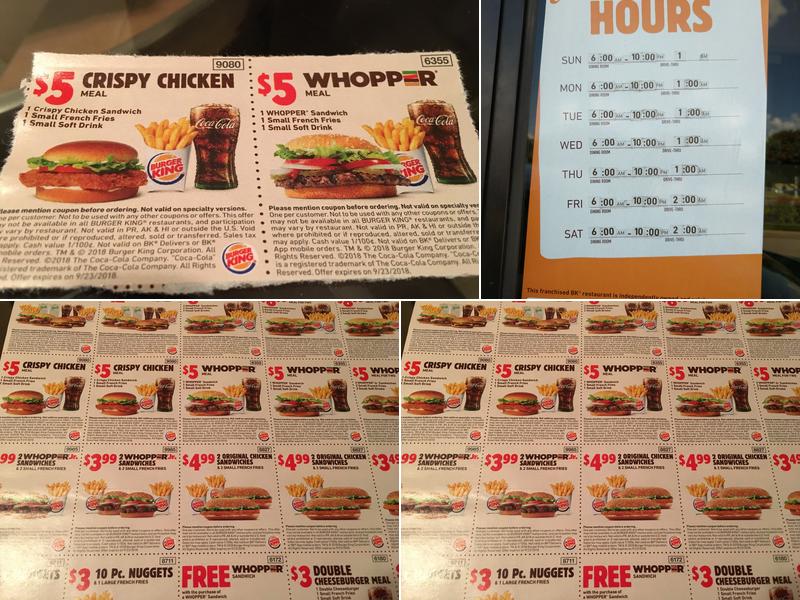 Burger King Menu