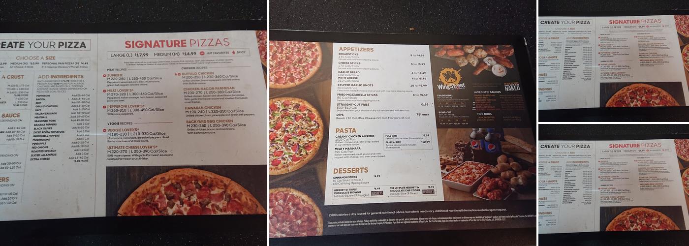 Pizza Hut Menu