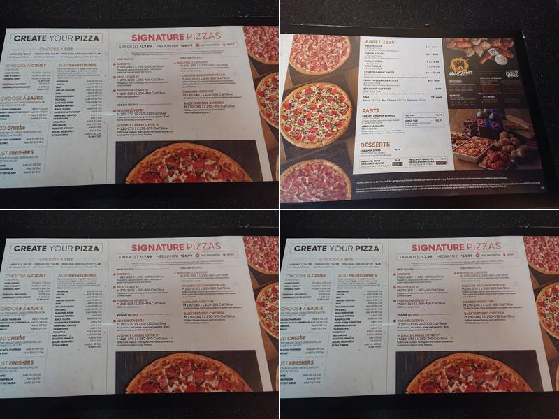 Pizza Hut Menu
