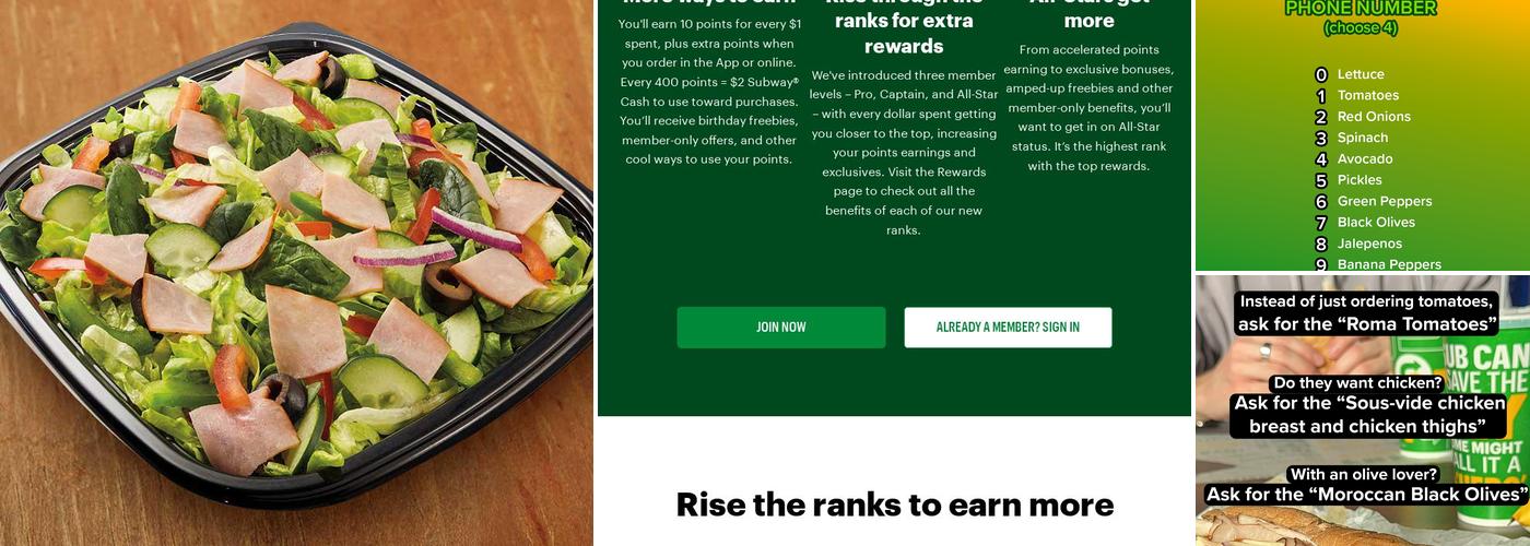 Subway Menu