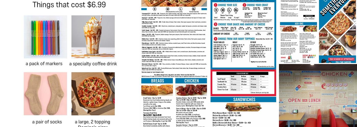 Domino's Pizza Menu