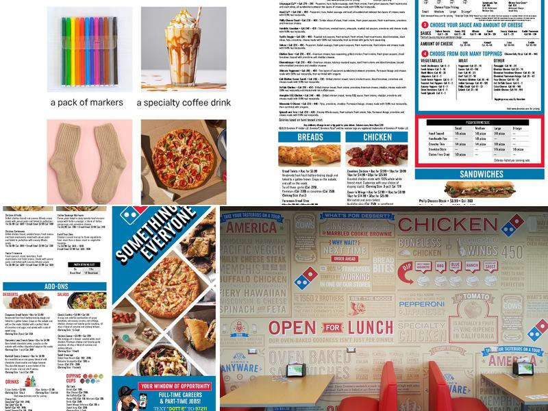 Domino's Pizza Menu