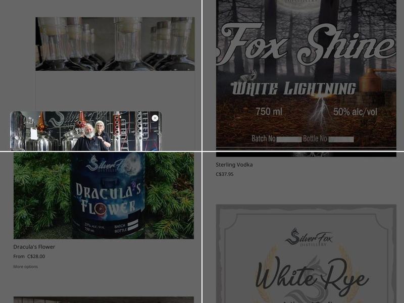 Silver Fox Distillery Menu