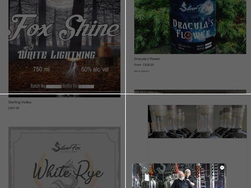Silver Fox Distillery Menu
