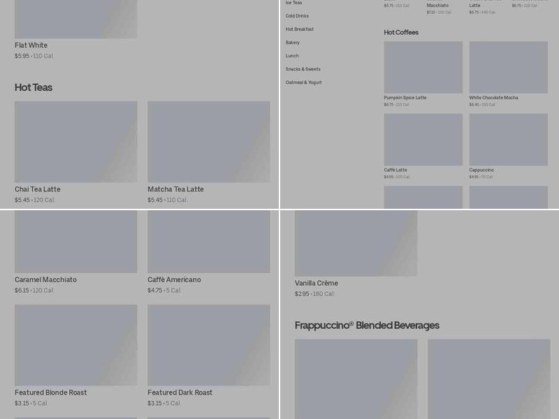 Starbucks Menu