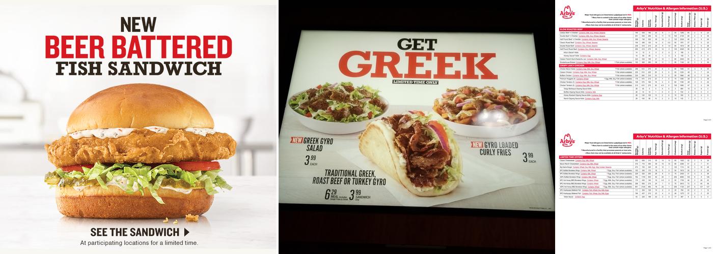 Arby's Menu