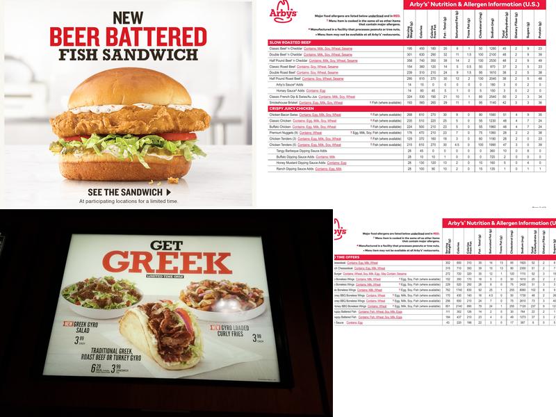 Arby's Menu