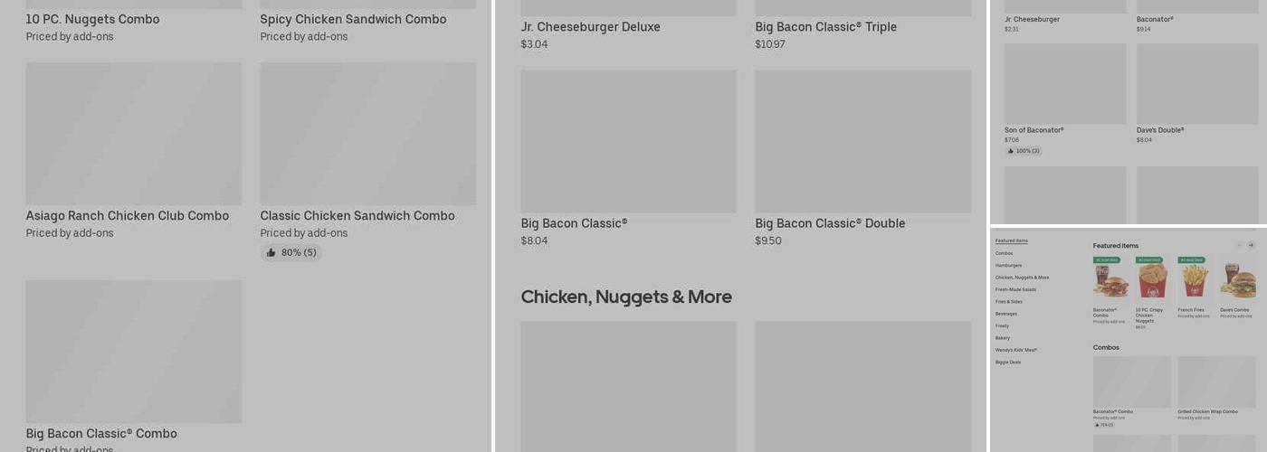 Wendy's Menu