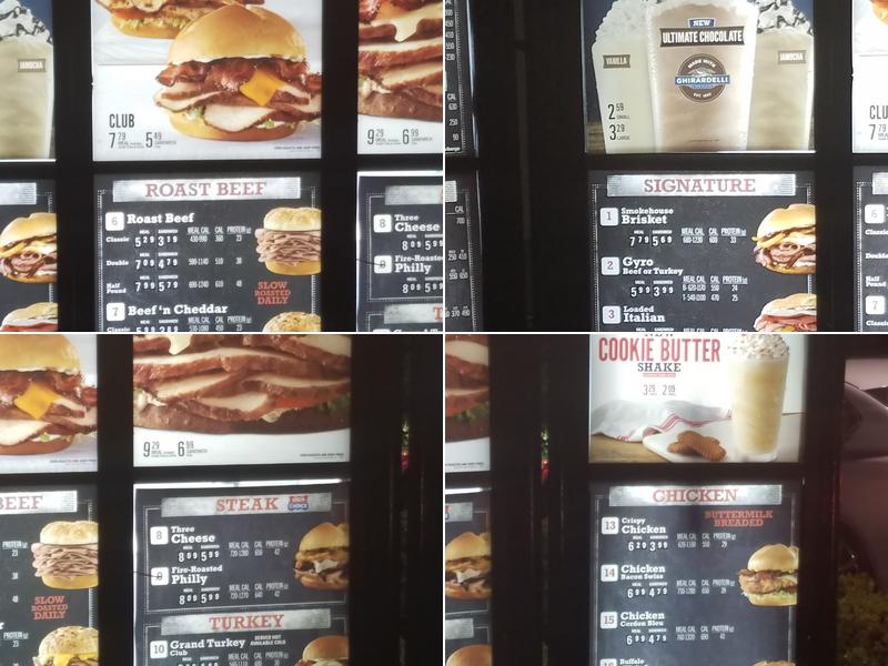 Arby's Menu