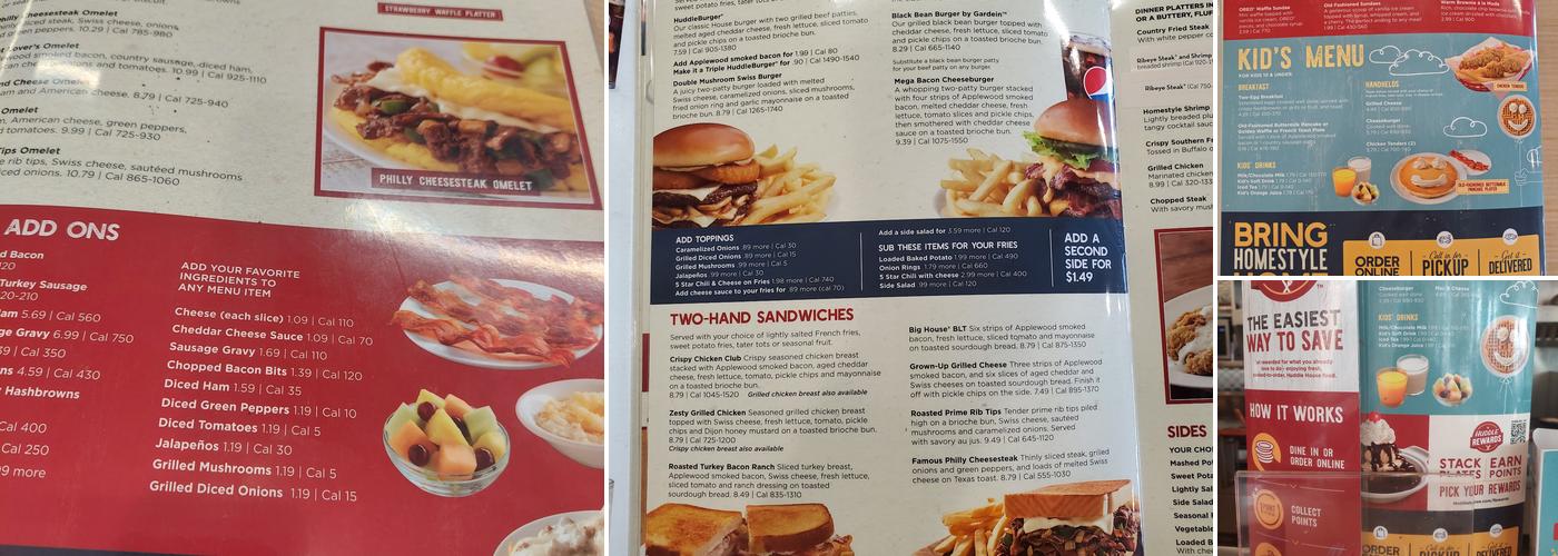 Huddle House Menu