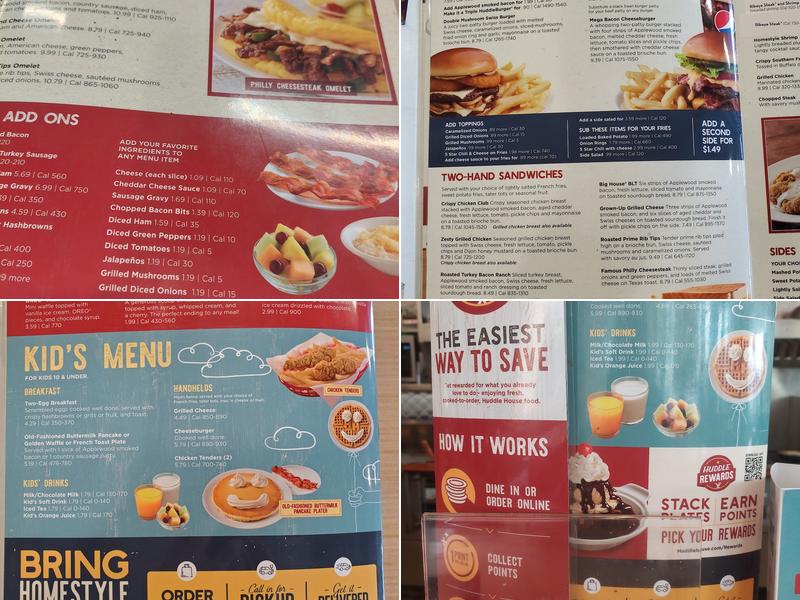 Huddle House Menu