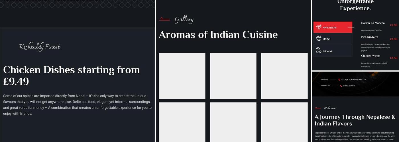 Annapurna Gurkha's Restaurant Menu