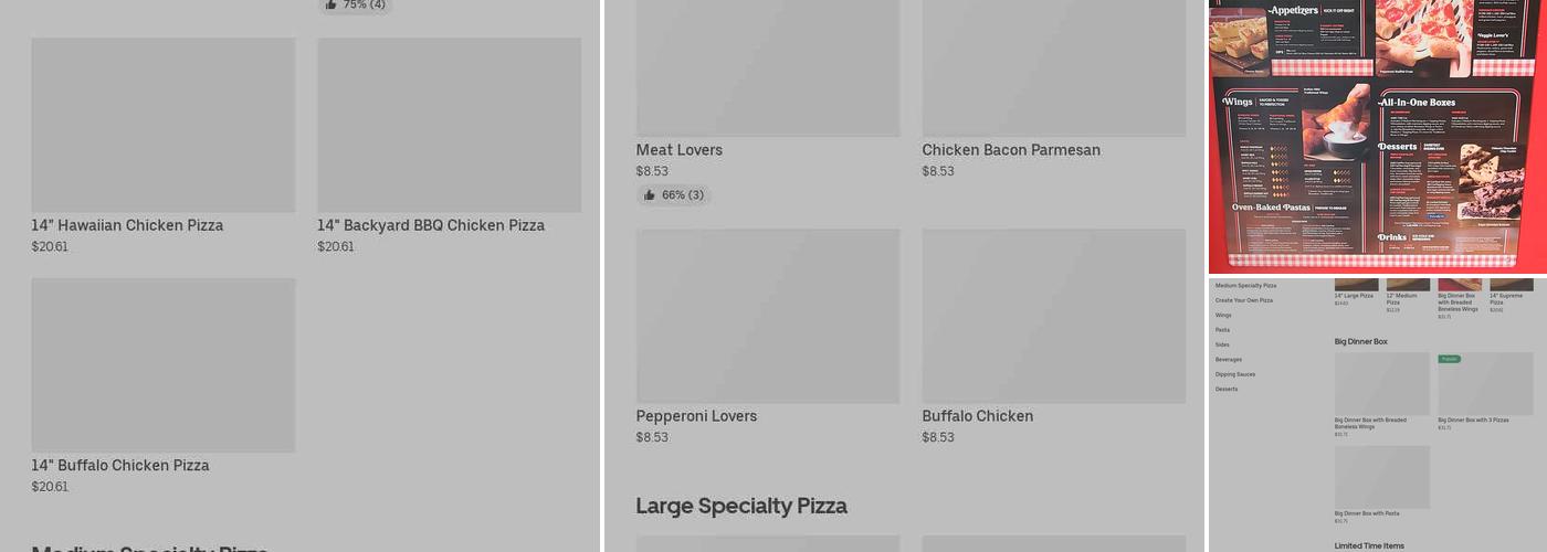 Pizza Hut Menu