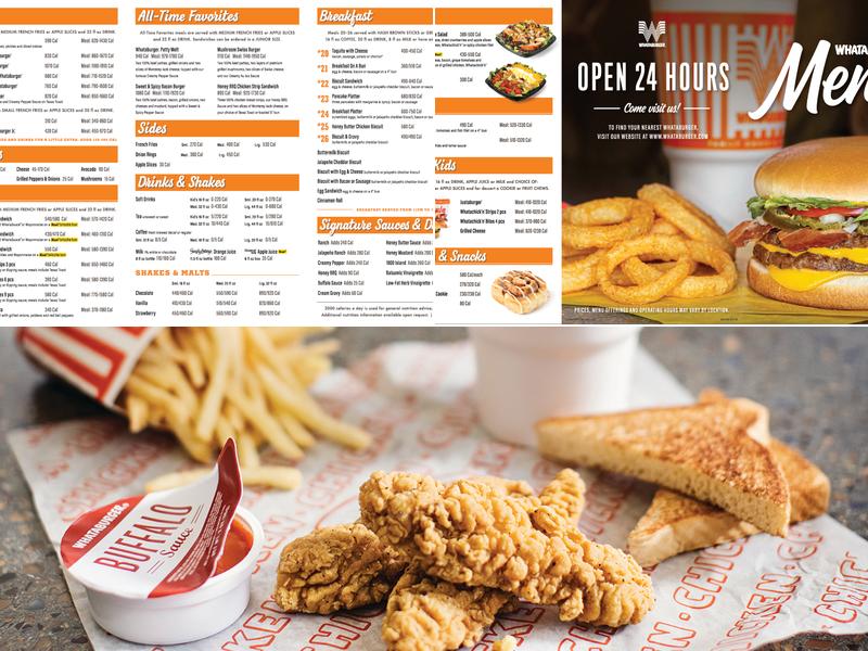 Whataburger Menu