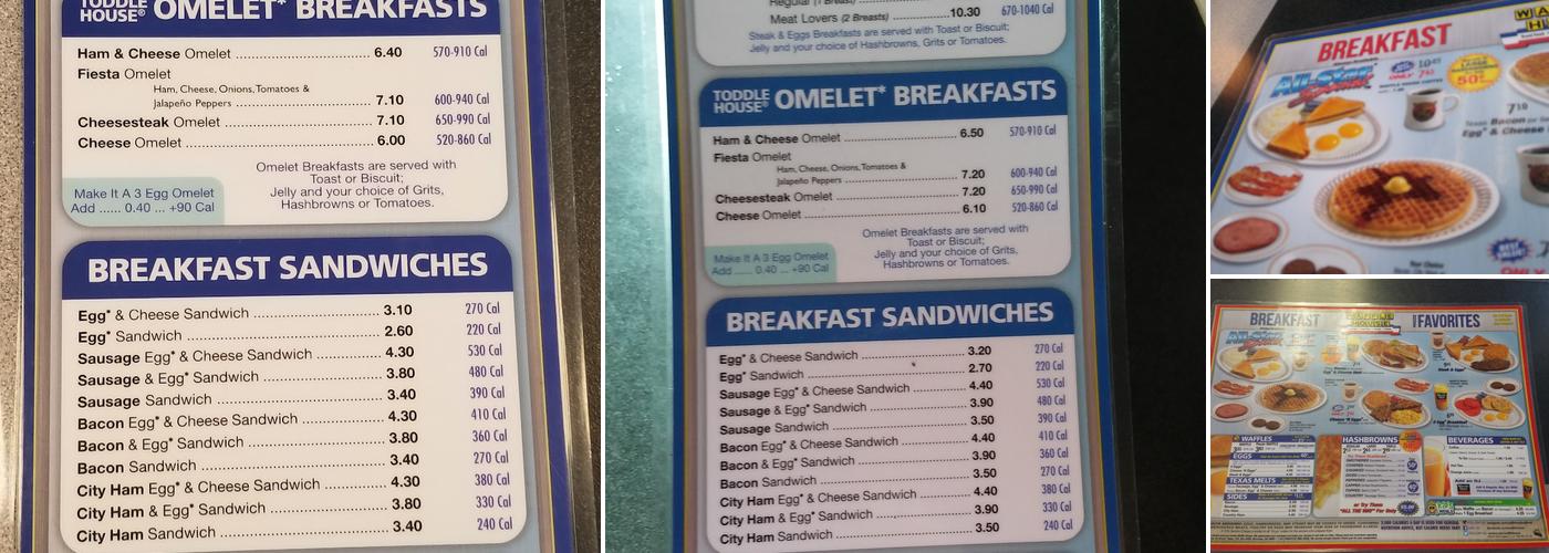 Waffle House Menu