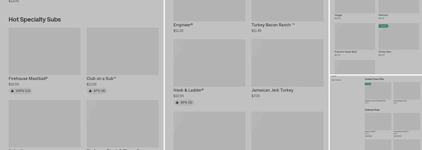 Firehouse Subs Pace Menu