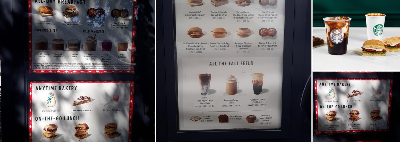Starbucks Menu
