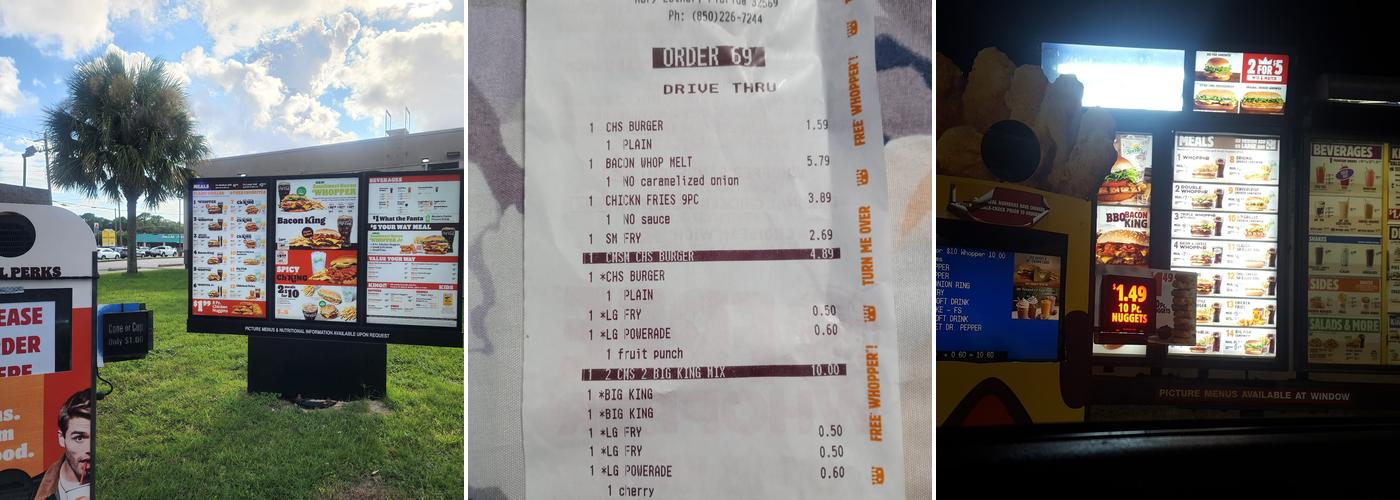Burger King Menu