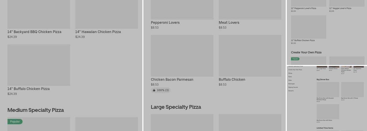 Pizza Hut Menu