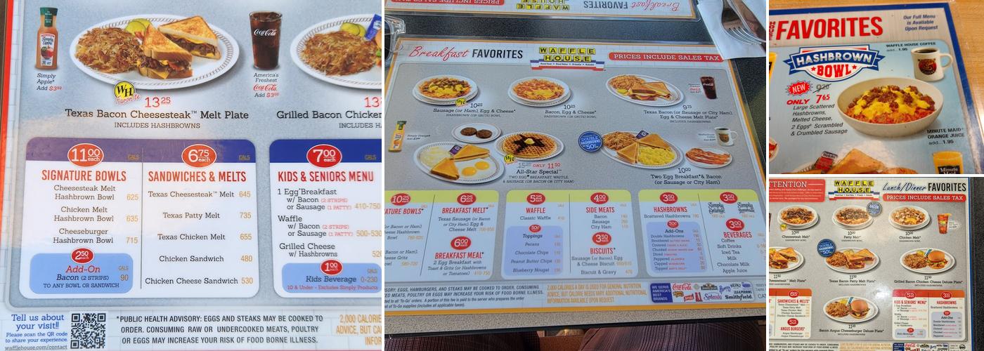 Waffle House Menu