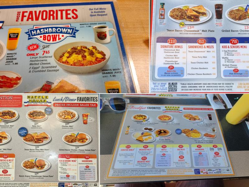 Waffle House Menu