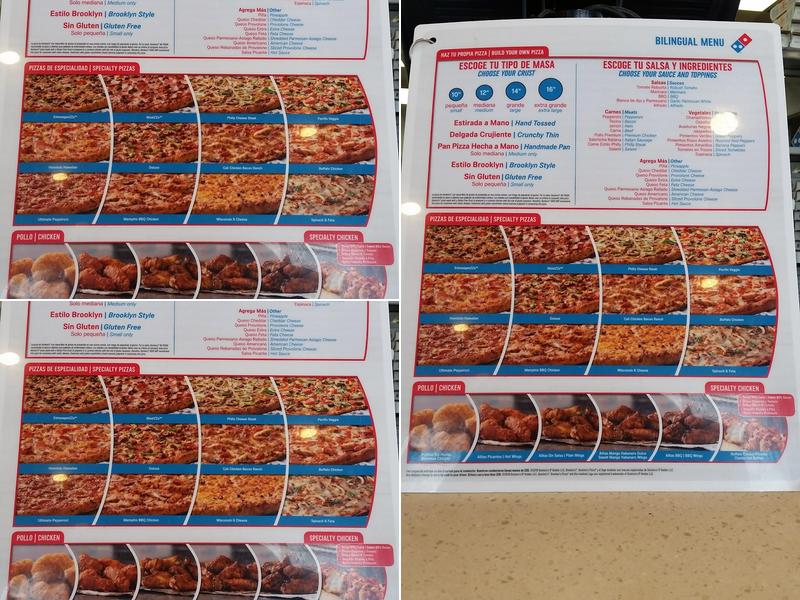 Domino's Pizza Menu