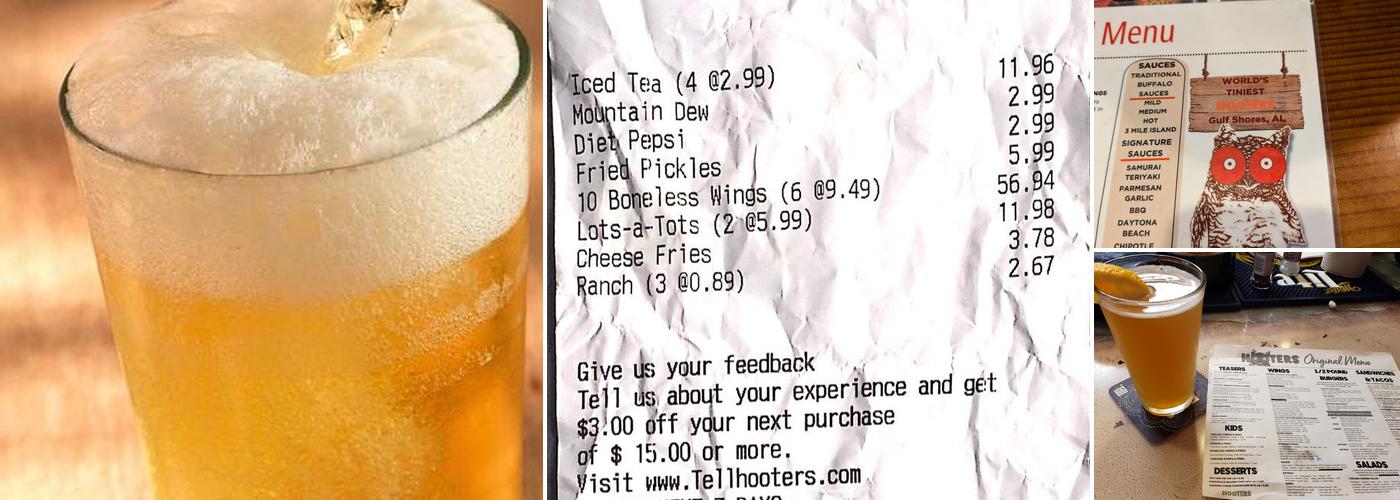 Hooters Menu