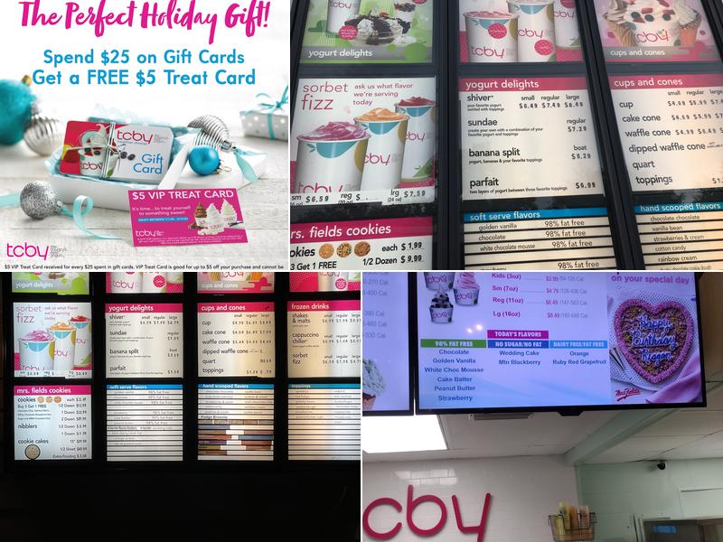 TCBY Menu