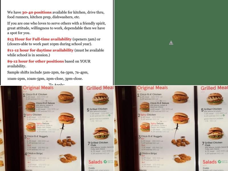 Chick-fil-A Menu