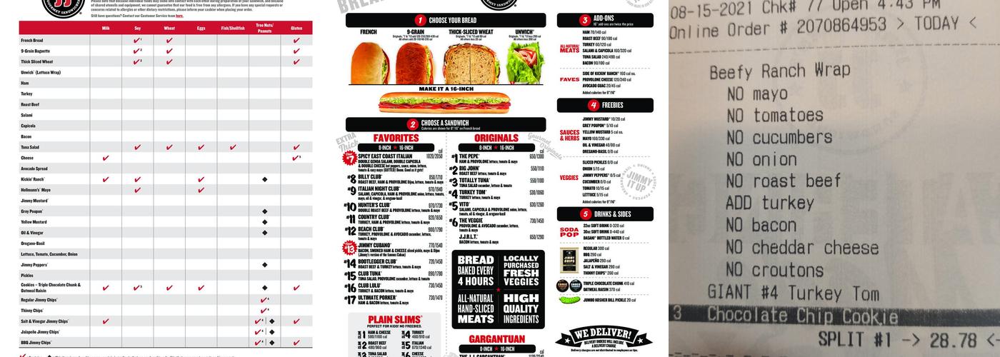Jimmy John's Menu