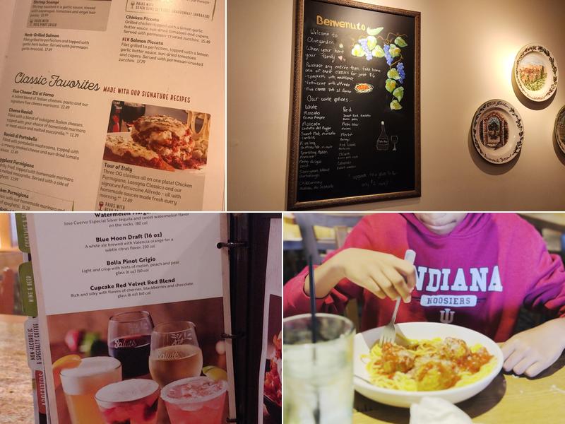 Olive Garden Italian Restaurant Menu