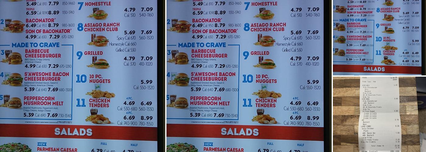Wendy's Menu