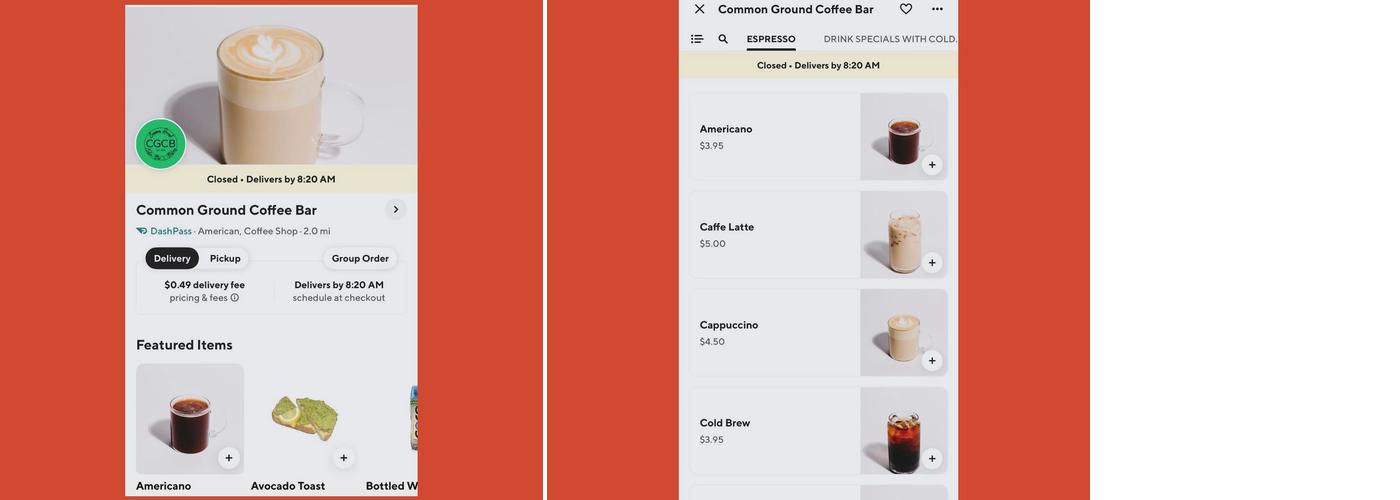 Common Grounds Coffee House Menu