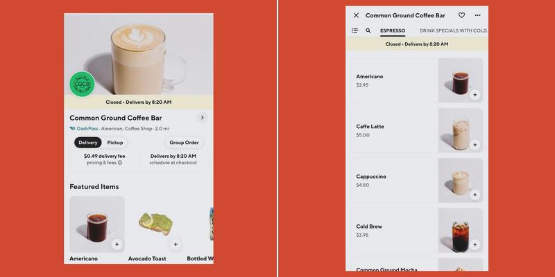 Common Grounds Coffee House Menu