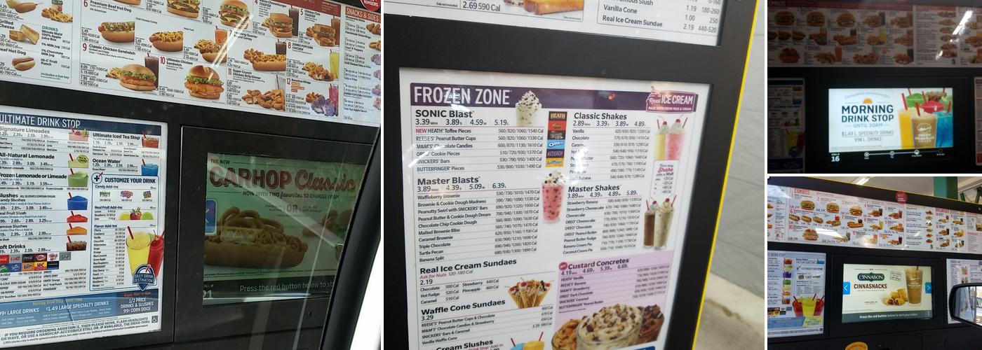 Sonic Drive-In Menu