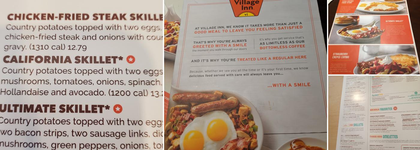 Village Inn Menu