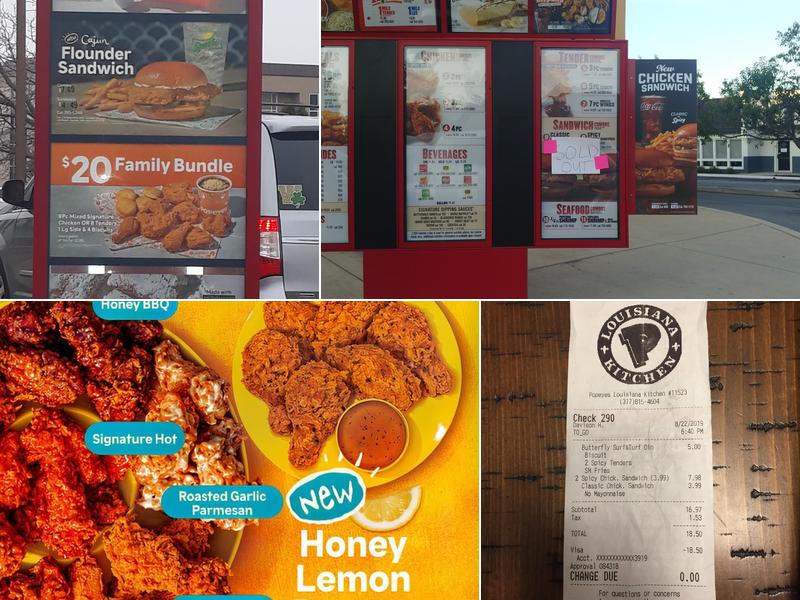 Popeyes Louisiana Kitchen Menu