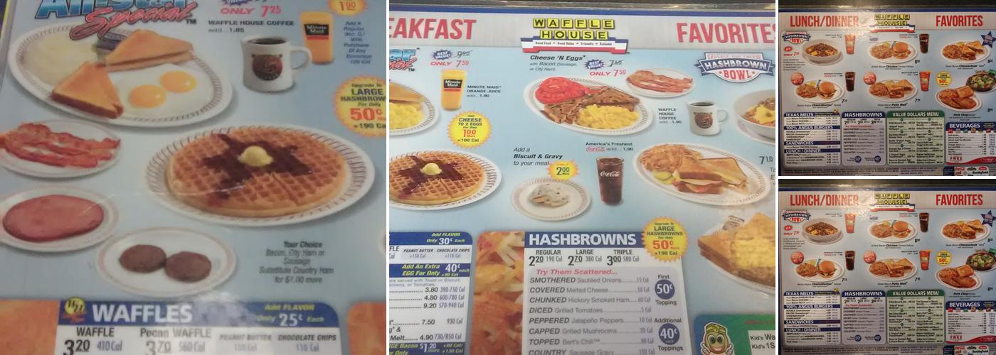 Waffle House Menu