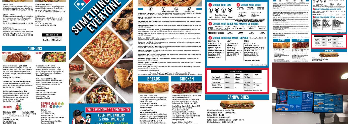 Domino's Pizza Menu
