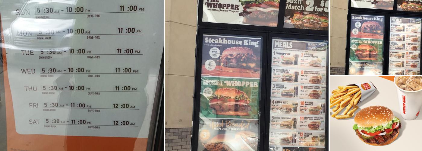 Burger King Menu