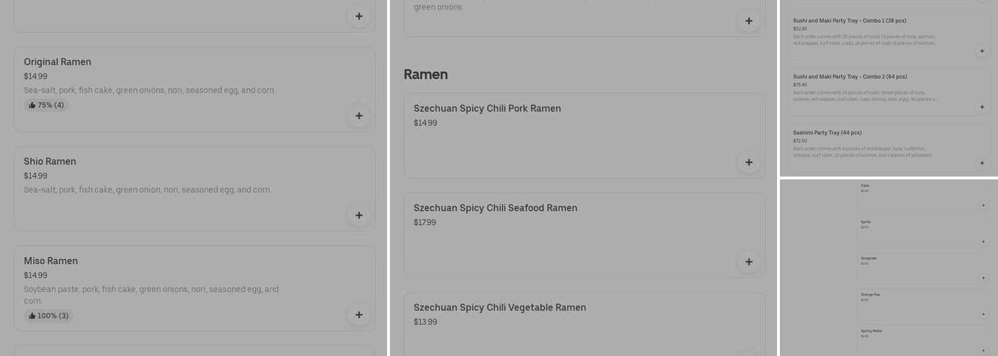 Sushi & Teriyaki Dine & Take Out Llbo Menu