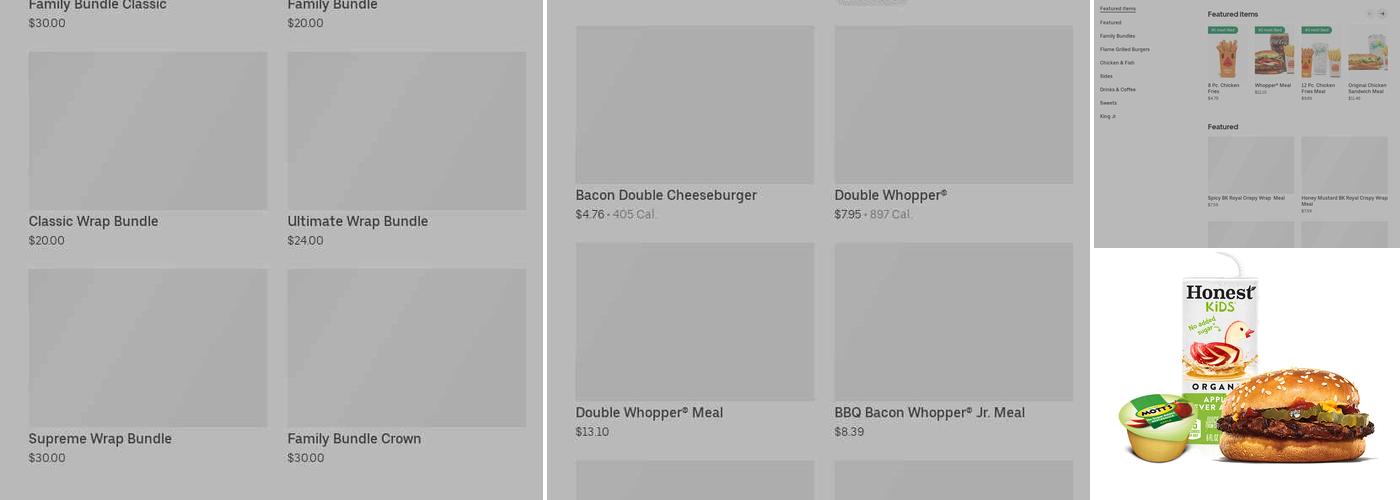 Burger King Menu