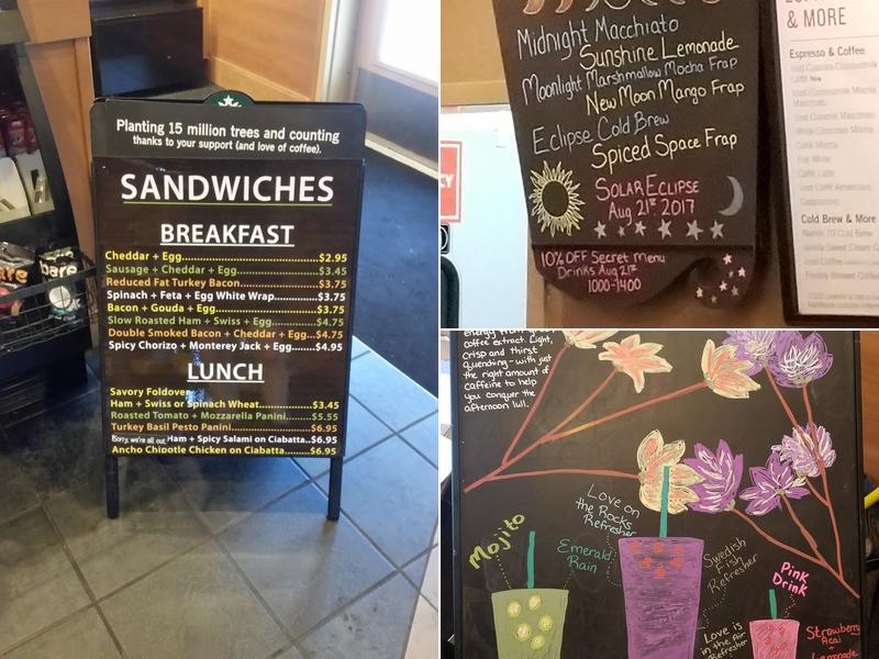 Starbucks Menu