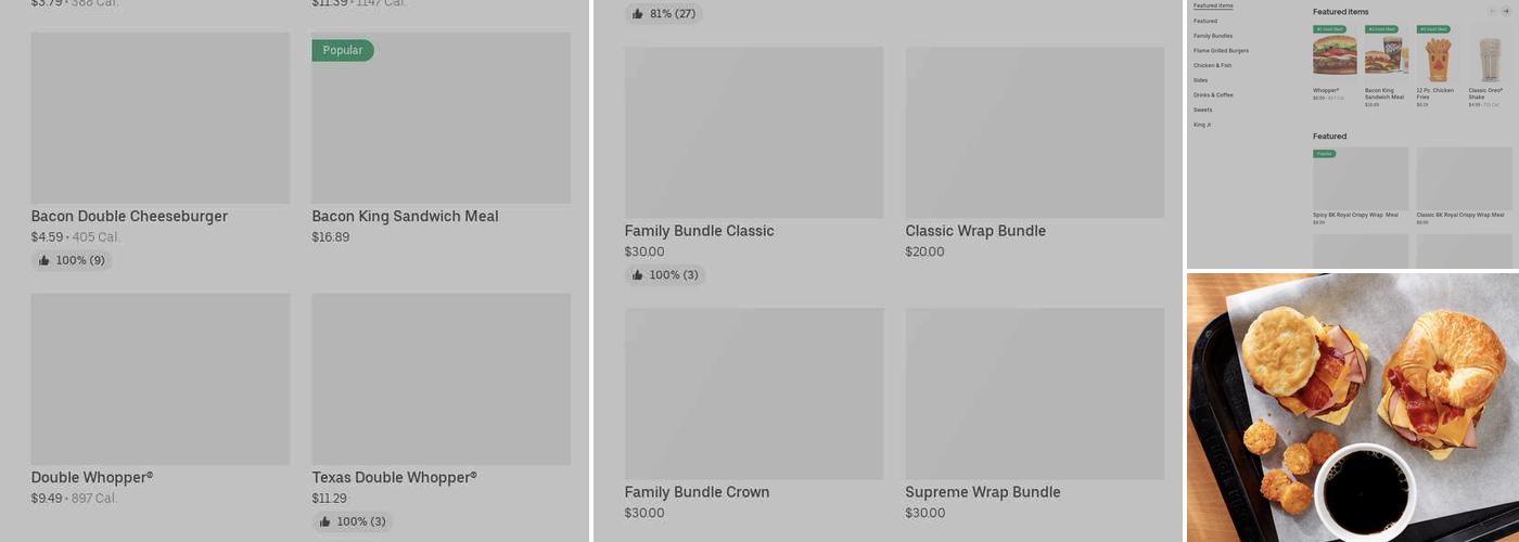 Burger King Menu