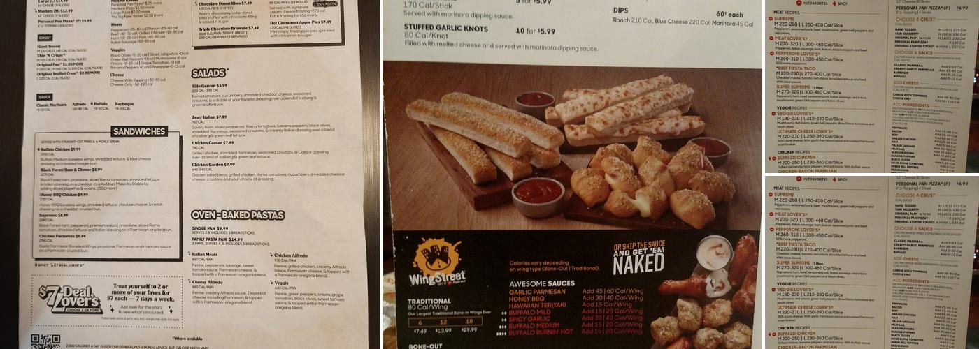 Pizza Hut Menu