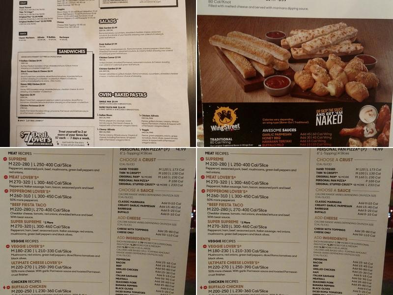 Pizza Hut Menu