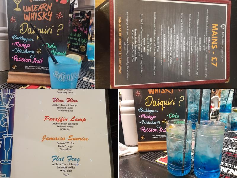 The Paraffin Lamp Menu